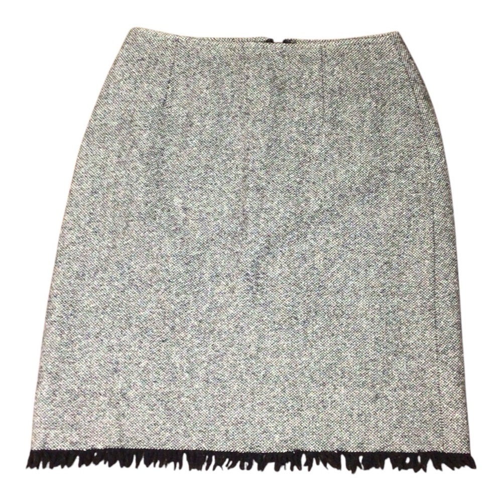 J.Jill Wool and Silk Polymide MIDI Woman’s Skirt with Fringe Size 4P